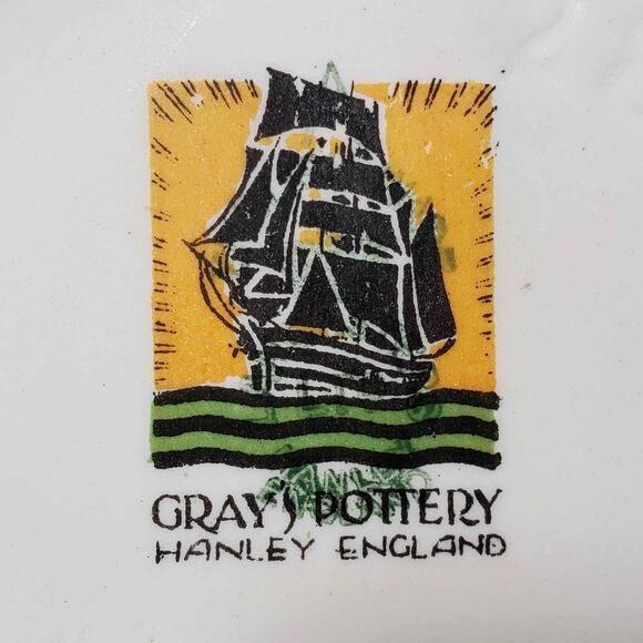 Gray's Pottery Trinket Box Pink Flowers Vintage - Picture 9 of 10